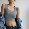 Camiseta sin mangas tipo camisola para mujer 2026 Verano Nuevo Estilo Ropa exterior para cubrir los lados del busto, Camiseta básica de algodón con tirantes anchos Moderna