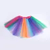 Saia de coelho para adulto saia de tule europeia e americana saia tutu transfronteiriça saia arco-íris 6 cores 36 peças saia saia de tule saia de performance de palco
