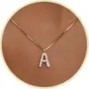 Nuevo Collar con Inicial Dorada Cruzada con Pedrería Cadena para Clavícula Moda Personalidad Joyería para Festival Fiesta Regalo