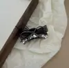 Horquilla de malla súper hada con lazo brillante, pinza fina negra de alta calidad, pinza de tiburón de 8 cm, pinza para el cabello