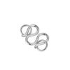 Plata de ley S925 hebilla S hebilla W hebilla M más anillo accesorios para joyería DIY hebilla de conexión para pulsera hebilla geométrica plateada chapada en oro