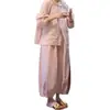 Conjunto de cárdigan doble largo de algodón nube para primavera/verano, superventas, holgado, talla grande, estilo perezoso, ropa dulce para casa M-2XL