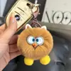 Piel Sintética de Conejo Rex Gafas Lindas Llavero de Bola de Carbón Pequeña Colgante de Peluche Muñeco de Dibujos Animados Colgante para Bolso