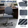 Funda Elástica de Polar de Color Sólido Dividida para Silla Transfronteriza, Universal a Prueba de Polvo, Tejido de Grano de Maíz, Funda para Silla de Oficina, Temu Dropshipping