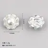 Botones Redondos de Perla y Flor, Botones Pequeños Exquisitos Estilo Chanel, Botones de Pedrería para Camisas de Primavera y Verano, Accesorios DIY