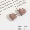 Colgante de Corazón Simple de Aleación Pintado en Spray DIY Hecho a Mano Collar Pulsera Pendientes Cadena de Teléfono Accesorios de Joyería