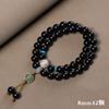 Pulsera de Madera Fragante a la Leche Estilo Guofeng Círculo Único y Doble Pulsera de Madera Sombría Accesorios de Piedra Shoushan Cuentas de Madera de Buda para Hombres y Mujeres