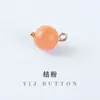 Botón de Cheongsam con botones redondos de piedra blanca estilo chino, botón decorativo de gasa para traje Tang chino Hanfu