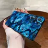 Shopee el más vendido ilustración de arte de peces de aguas profundas azul profundo funda protectora de nicho de gama alta para Galaxy S24 funda para teléfono S25