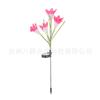 Luz Solar LED Flor de Lírio Exterior Vila Pátio Jardim Luz Simulação Luz de Gramado Super Brilhante Decoração de Pátio