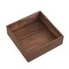 Caja de Almacenamiento Cuadrada de Madera Maciza sin Tapa Cosméticos Miscelánea Organización Caja de Madera Personalizada Hot Pot Verduras Bandeja de Madera de Acacia