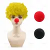 Peruca Palhaço Explosão Arco-Íris Cabelo Cacheado Colorido Conjunto de Fantasia para Festival de Halloween Pegadinha [Processamento e Personalização]