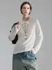 Camisa de punto de lino y lana fina estilo coreano, cuello polo simple, ajustada, para principios de otoño, suave, cerosa, nicho, estilo occidental, color de contraste, camisa base para mujer