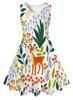 Vestido de Verano Fresco y Elegante con Estampado Digital 3D sin Mangas para Niñas, Vestido de Princesa para Niños, Europeo y Americano Transfronterizo