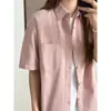 Camisa de trabajo de manga corta de algodón puro para hombre, estilo juvenil de verano, camisa casual estilo Japanese cityboy, top para pareja