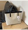 Bolsa Tote Elegante da Moda Feminina 2024 Nova Grande Capacidade Explosiva Bolsa de Ombro Textura Simples Bolsa de Trabalho