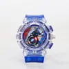 Reloj infantil Capitán América dibujos animados superhéroe LED electrónico estudiante de primaria manecillas alfabetización cuarzo