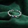 Nuevo anillo de dopamina de arcoíris transfronterizo, diseño de nicho exquisito y simple, anillo abierto de moda y versátil para mujer