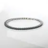 Pulseira Tennis de Aço Titânio 316 Linha Única com Zircônia, Totalmente Cravejada com Diamantes, Aço Inoxidável Deslumbrante, Não Desbota, Joia de Nicho de Luxo Leve