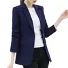 Chaqueta de traje pequeña para mujer, otoño 2023, nuevo estilo coreano, corte entallado, elegante, informal, combinable, top de traje de manga larga para mujer, tendencia