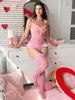 Yuedie Linda y Sexy Chica Rosa Uniforme de Encaje Tentación Deseo Puro Coqueteo Lencería Erótica Yda01