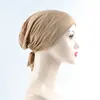 Gorro elástico de algodón mercerizado personalizado para atar con pañuelo de cabeza de estilo étnico de rayón ajustable y cordón de ajuste