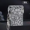 Estuche para Cigarrillos HY-932 para Cigarrillos Gruesos, Tapa Automática de Apertura Rápida, Resistente a la Presión, a Prueba de Humedad, Cenicero Portátil con Patrón