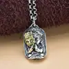 Plata de Ley S925 Colgante Retro Zakilam Estilo Étnico Diseño Original de Nicho Accesorios de Xizang Adornos Budistas