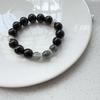 Pulsera de Cristal de Cabello Obsidiana Negra Estilo Chino Nuevo Femenina Cuentas de Transferencia Cuentas de Buda Pulsera Masculina Cuentas Retro Cuentas Vida