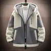 Abrigo de Lana de Cordero para Hombre Invierno Holgado Tendencia Adolescente Estudiante de Secundaria Acolchado de Algodón Engrosado Forro Polar de Partículas Chaqueta de Hombre