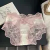 Ropa Interior Nueva Sexy de Encaje de Algodón Transpirable en la Entrepierna con Lazo de Estilo Francés para Chica de Deseo Puro Bragas para Mujer de Cintura Baja