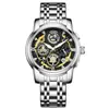 Reloj Popular de Comercio Exterior para Hombre, Reloj de Cuarzo Multifuncional de Acero Inoxidable con Esfera No Mecánica, Reloj para Hombre