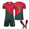 2223 Portugal local 7 visitante C Luo Ronaldo uniforme de fútbol equipo nacional manga corta traje de Copa del Mundo al por mayor