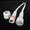 Cable Conector Impermeable de Bloqueo por Rosca de 2 Núcleos de 0.75 Cuadrados para Iluminación Exterior y de Paisaje, Enchufe Macho y Hembra, Cobre Puro LED