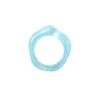 Anillo geométrico irregular de color caramelo con forma de corazón de niña dulce, conjunto de anillos transparentes de color estilo Cyber Celebrity Hyun Ya