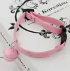 Collar colorido para mascotas de 23 colores, con cascabel, de terciopelo coreano, para perro, gato, accesorios de decoración para el cuello