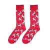 Calcetines de Algodón Arcoíris Cigarrillo Gato Pony Cactus Barra para Mujer de Cuatro Estaciones y para Hombre de Moda