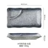 Prato de Sushi, Prato Cerâmico Doméstico para Batatas Fritas, Prato Retangular Criativo, Prato Estilo Japonês, Prato para Dumplings, Louça, Prato Grande para Lanches