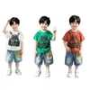 Conjunto de Ropa de Verano para Niños 2026 Nuevo Estilo Infantil Atractivo de Manga Corta con Shorts Conjunto de Dos Piezas Bebé Estilo Coreano Ropa a la Moda Tendencia