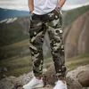 Tallas Transfronterizas Amazon2025 Pantalones Cargo Camuflaje para Hombre, Temporada de Primavera y Otoño, Pantalones Casuales de Marca de Moda con Puños con Cordón