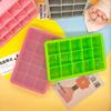 Forma de Gelo de Silicone Bandeja de Gelo Caixa de Armazenamento Caixa para Fazer Gelo na Geladeira Ferramenta de Congelamento de Cubos de Gelo Caixa de Cubos de Gelo de Grande Capacidade Caixa de Armazenamento de Gelo