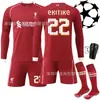 2526 Liverpool Uniforme de Fútbol de Manga Larga Liga de Campeones No. 9 Isaac 11 Salah Jersey Sobo Traje de Otoño e Invierno