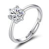 Anel de combinação simples estilo coreano, joia de mão para estudantes, coroa, retrô, ajustável, fashion, presente de personalidade, diamante