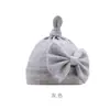 2023 comercio exterior gorro fetal infantil gorro de bebé con lazo color liso cola gorro pullover para recién nacido 0-1
