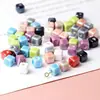 Contas coloridas de cerâmica para DIY, contas soltas, miçangas artesanais com furo reto, acessórios para relógio com pulseira e colar