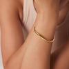 Moda Transfronteriza Pulsera Abierta Irregular de Titanio para Mujer Francesa Nicho Simple de Alta Gama Acero Inoxidable Joyería