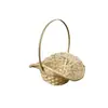 Cesta de mano tejida de bambú con sombrero Hanfu, cesta de flores retro, cesta de recuerdo para arreglos florales, cesta de regalo decorativa de estilo nacional chino.