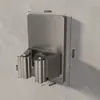 Gancho para Mop, Artefato de Armazenamento para Banheiro sem Furos, Gancho Adesivo, Suporte com Clipe para Vassoura, Clipe para Mop Montado na Parede com Adesivo Forte