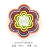 Set de Colores para Hornear Molde de Plástico para Galletas Círculo de Mousse Cortador de Flor de Piña Crujiente Molde para Galletas Herramientas de Horneado