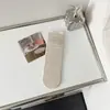 Meias de costura dupla, meias de cano médio femininas, cor sólida, design simples, sem costura, meias versáteis de cano médio, cinza, adequadas para primavera e outono, meias longas femininas básicas